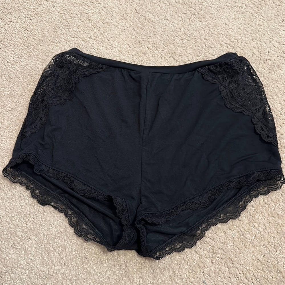 Black Victoria’s Secret sleeping shorts